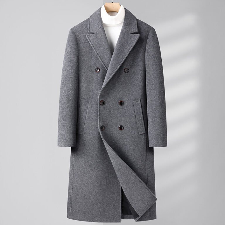men's wool overcoat — Long Double Breasted Wool Coat Men’s Winter Overcoat | Regal Wear EU