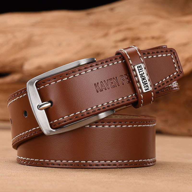 Men's Simple And Versatile Leather Cowhide Belt 5 Men's Simple And Versatile Leather Cowhide Belt - Image 5