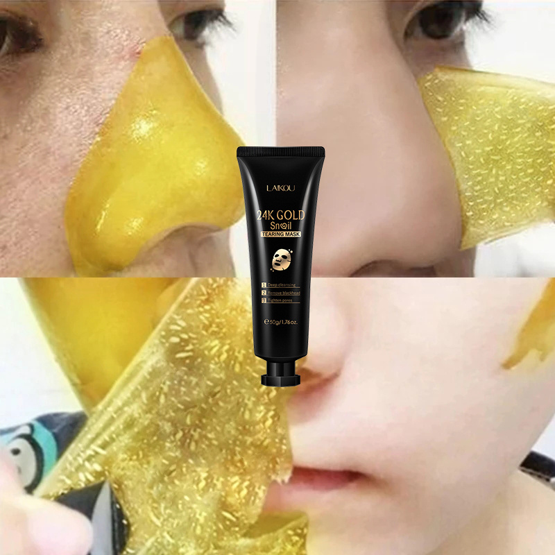 Gold Peel Off Mask 24K Gold Snail Deep Cleansing Mask 7 Gold Peel Off Mask 24K Gold Snail Deep Cleansing Mask - Image 7
