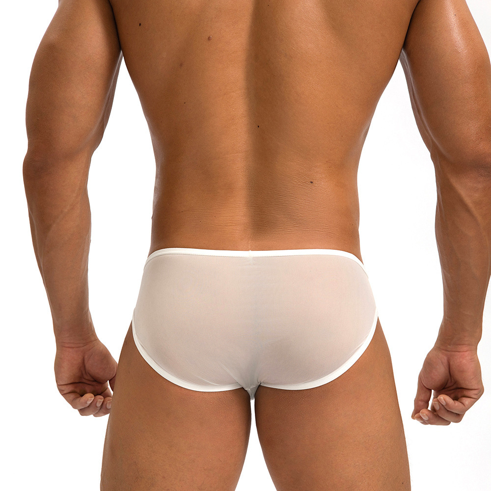 Men's Underwear Ice Silk Low Rise White | Clean Stretch Briefs 3 Men's Underwear Ice Silk Low Rise White | Clean Stretch Briefs - Image 3