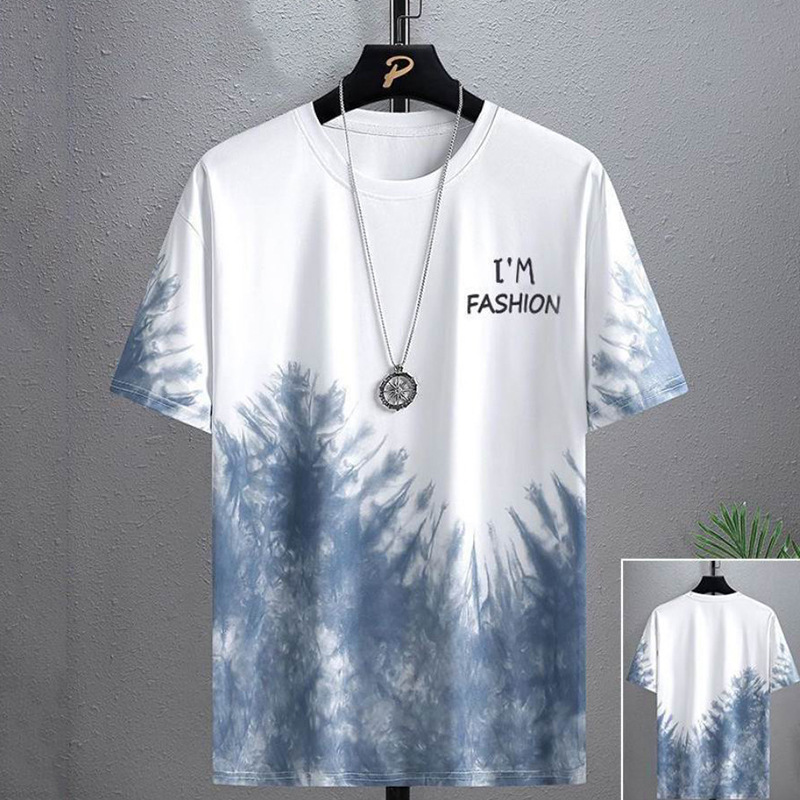 Gradient Half-length Sleeve Versatile Casual T-shirt 2 Gradient Half-length Sleeve Versatile Casual T-shirt - Image 2