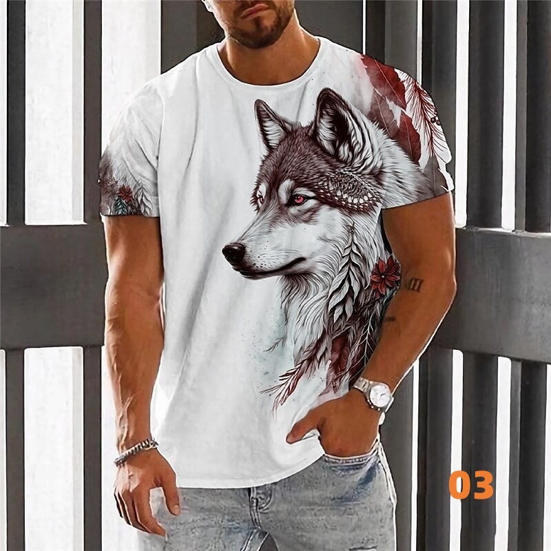 Wolf 3D T Shirt Alpha Animal Graphic Daily Sports Top 2 Wolf 3D T Shirt Alpha Animal Graphic Daily Sports Top - Image 2