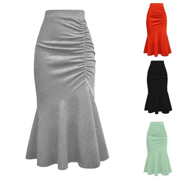 Summer Collection — Mermaid Skirt Elegant Ruched High Waisted