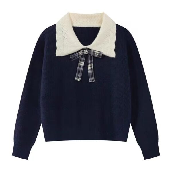 Men's Edit — Color Block Pullover Peter Pan Collar Preppy Vintage Jumper