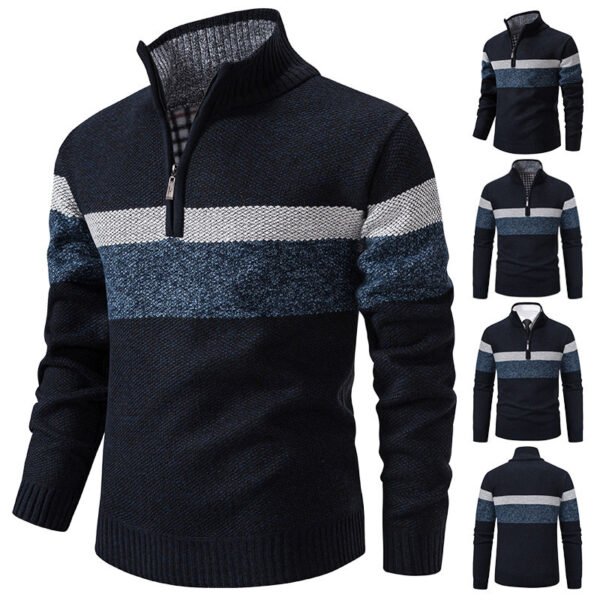 Men's Edit — Stand-collar Warm Knitted Sweater Pullover