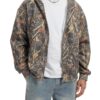 mens streetwear Camouflage Zip-Up Hoodie Men's Camo Coat