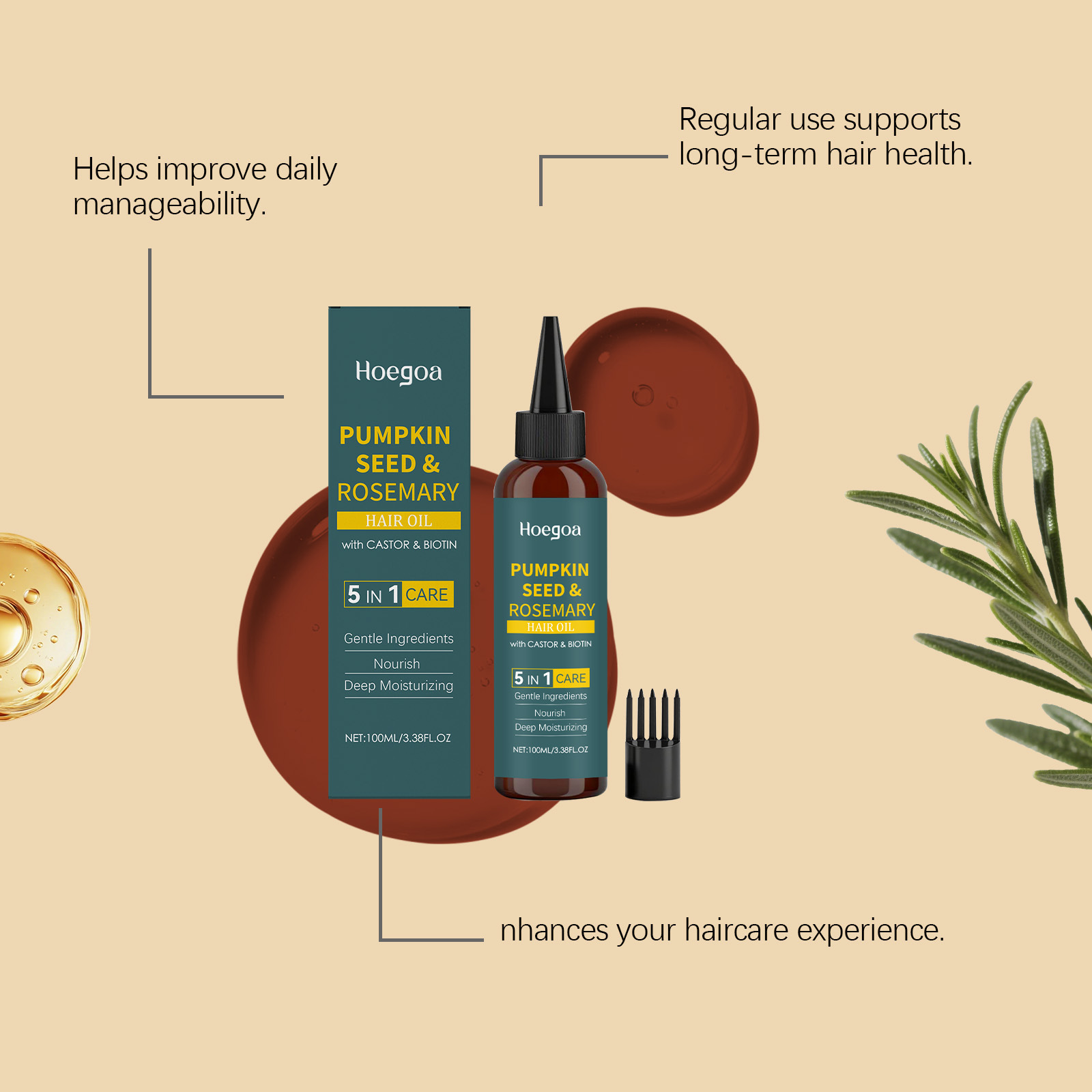 Rosemary Hair Care Essential Oil Gentle Nourishing 6 Rosemary Hair Care Essential Oil Gentle Nourishing - Image 6