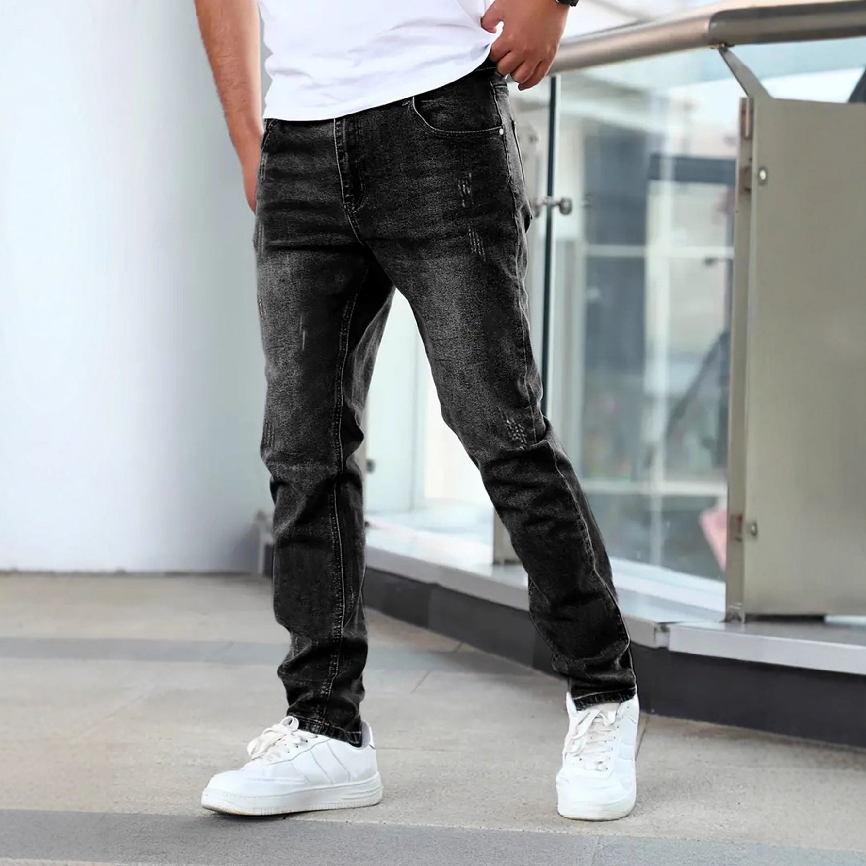 Men's Jeans Stretch Technology Slimming 5 Men's Jeans Stretch Technology Slimming - Image 5