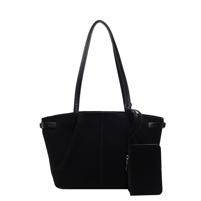 Luxury Suede Commute Handbag Minimalist Suede Tote 4 Luxury Suede Commute Handbag Minimalist Suede Tote - Image 4