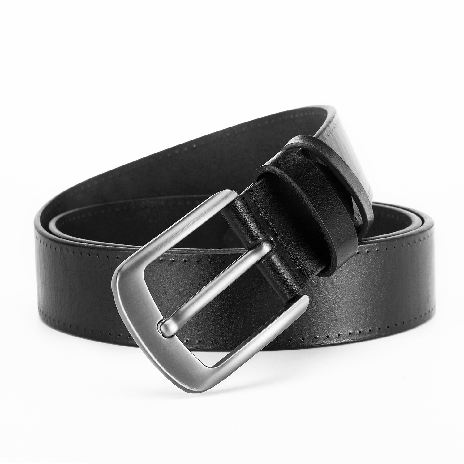 Men's Alloy Pin Buckle Casual First Layer Cowhide Belt 6 Men's Alloy Pin Buckle Casual First Layer Cowhide Belt - Image 6