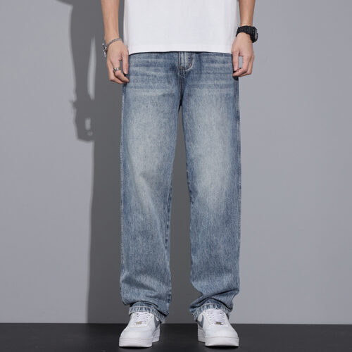 High-end Men's Loose Casual Anti-wrinkle Comfortable Straight Jeans