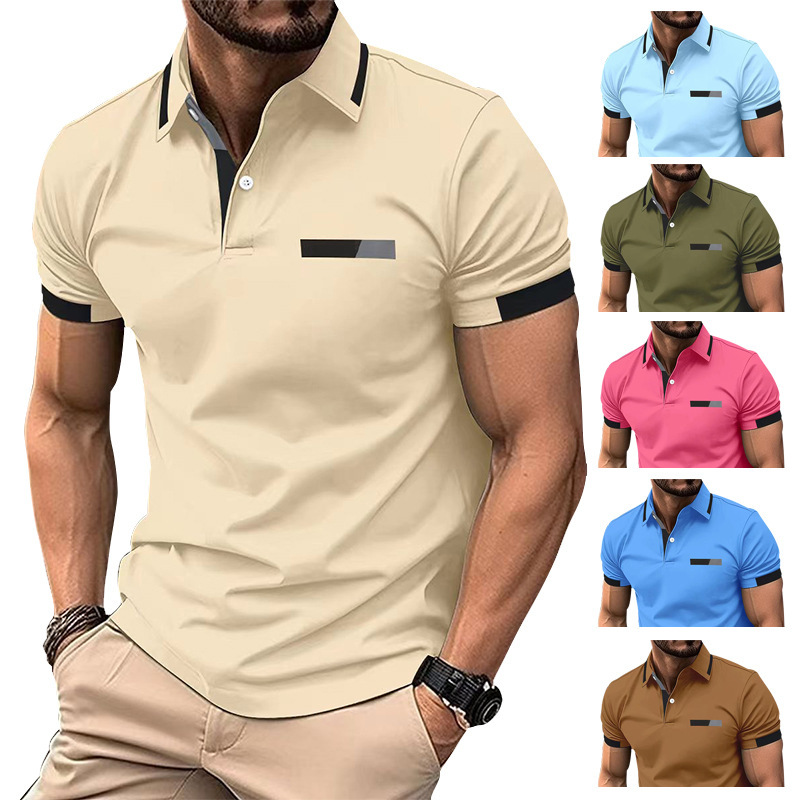 Slim Fit Polo Shirt Men's Designer European Style Polo 1 Slim Fit Polo Shirt