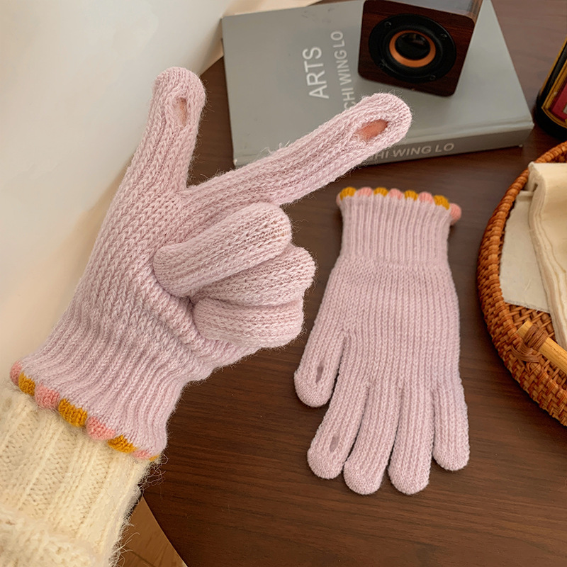 Winter Fingerless Knitted Gloves Touchscreen Warm Windproof 4 Winter Fingerless Knitted Gloves Touchscreen Warm Windproof - Image 4