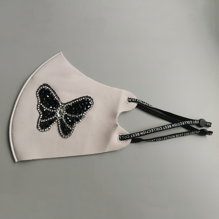 Rhinestone Smiley Butterfly Pattern Sun Block And Dustproof Mask 9 Rhinestone Smiley Butterfly Pattern Sun Block And Dustproof Mask - Image 9