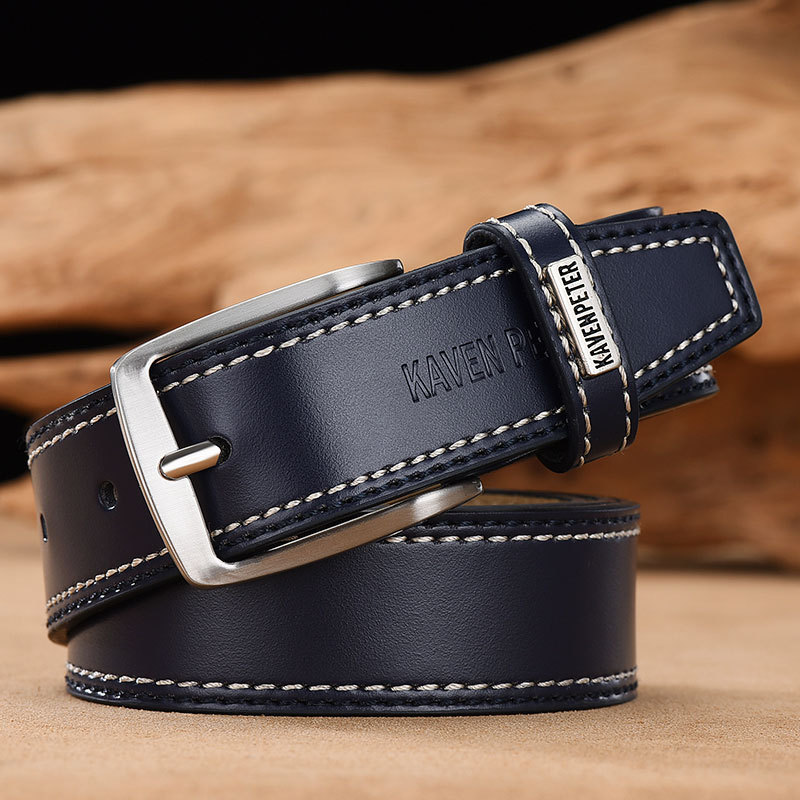 Men's Simple And Versatile Leather Cowhide Belt 9 Men's Simple And Versatile Leather Cowhide Belt - Image 9