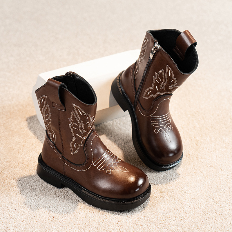 Girls' Embroidered Martin Boots 6 Girls' Embroidered Martin Boots - Image 6