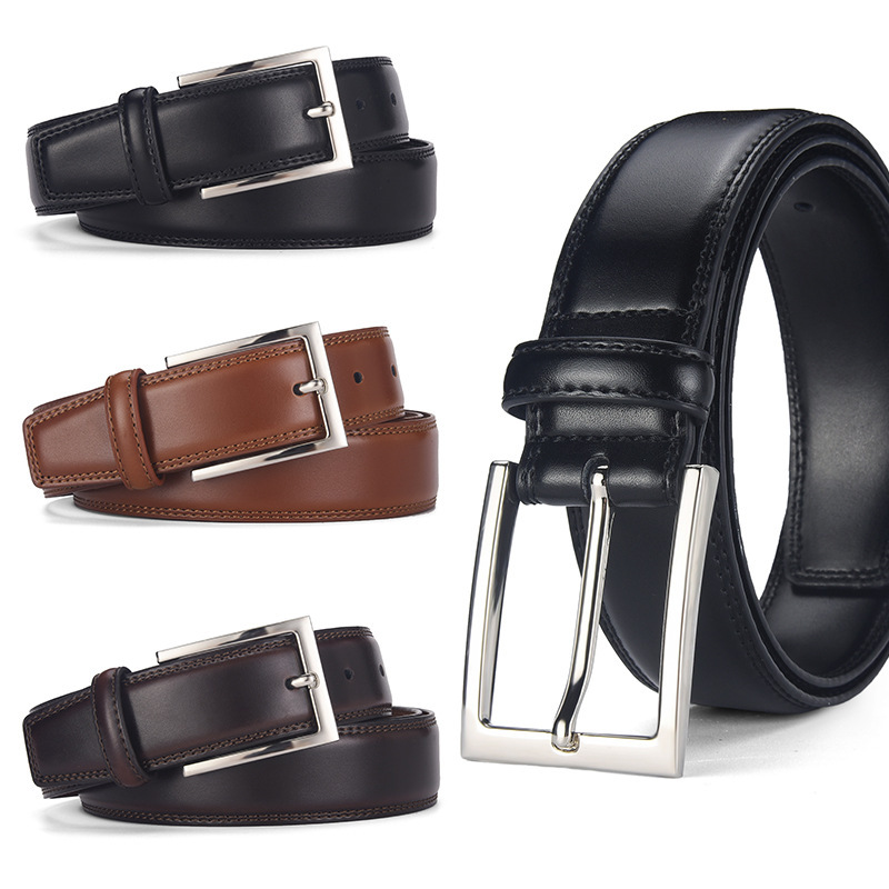 Men's Leather Belt Leather Pin Buckle Casual Belt 8 Men's Leather Belt Leather Pin Buckle Casual Belt - Image 8