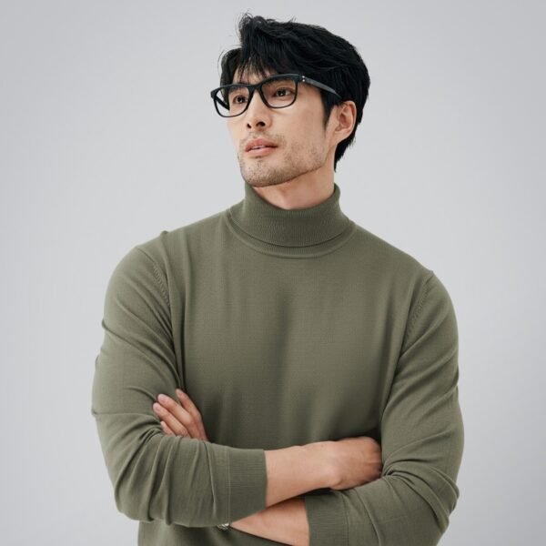 The Resort Edit — Men's Turtleneck Sweater Thermal Base Layer Roll Neck Gown