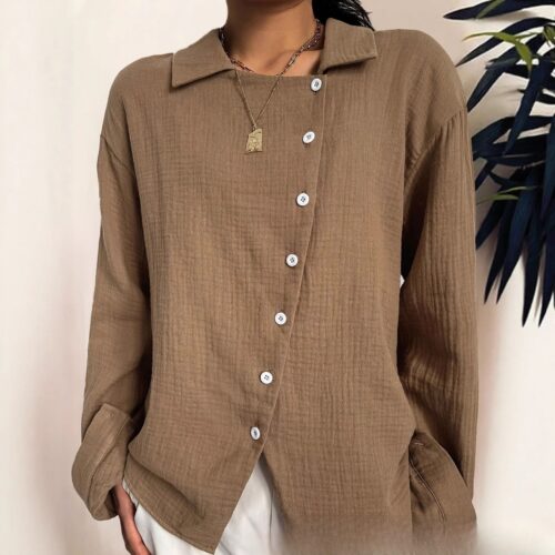 Asymmetrical Linen Shirt