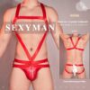Men's Sexy Body Harness Jumpsuit | Elastic Strap Bodysuit