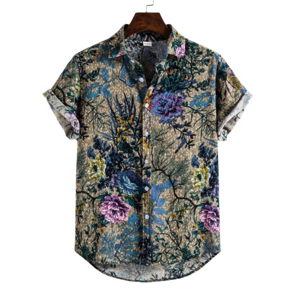 Men's Edit — Printing Long Sleeve Shirt Men''s Lapel Shirt