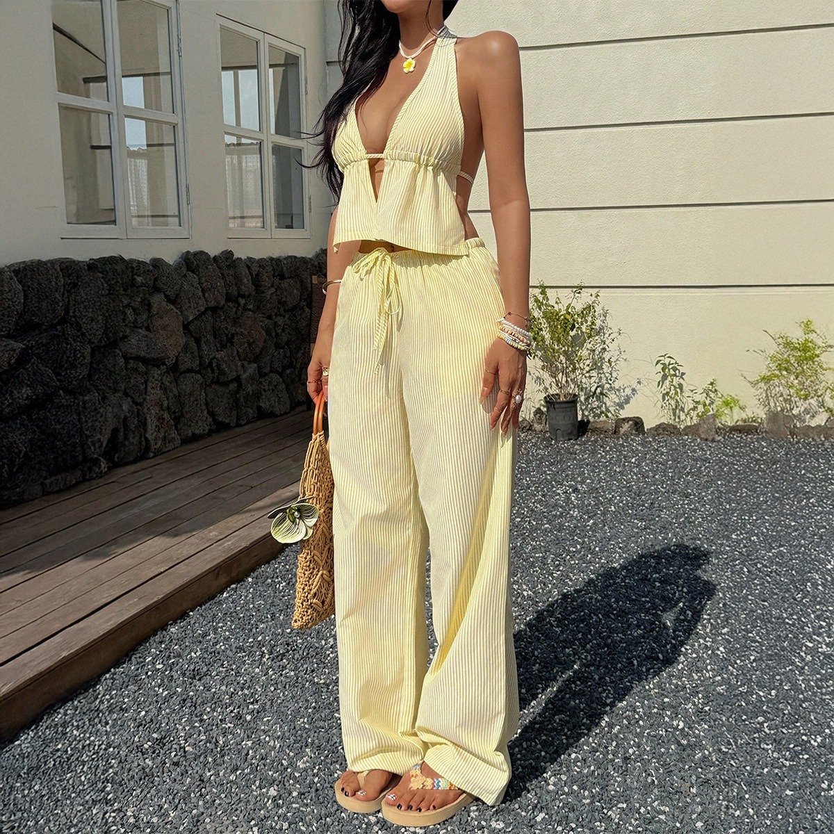 The Resort Edit — Vacation Tank Top Pants Set | Regal Wear Boho Chic
