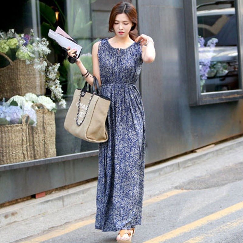 The Resort Edit — Sleeveless Floral Dress Maxi Length | Regal Wear