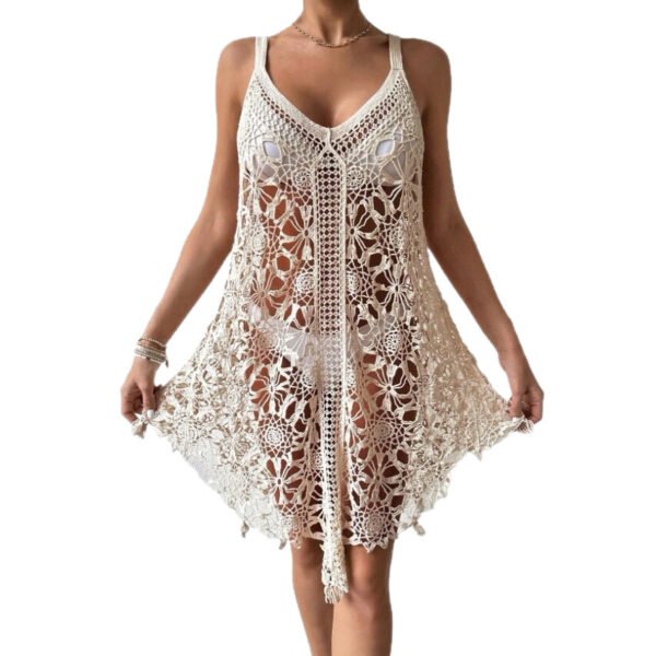 Fashionable Crochet Hollow-Out Beach Dress For Women | Regal Wear