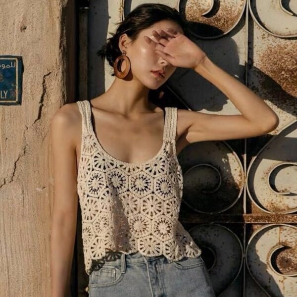 The Resort Edit — Hollow Out Crochet Camisole Top | Regal Wear Artisanal Style