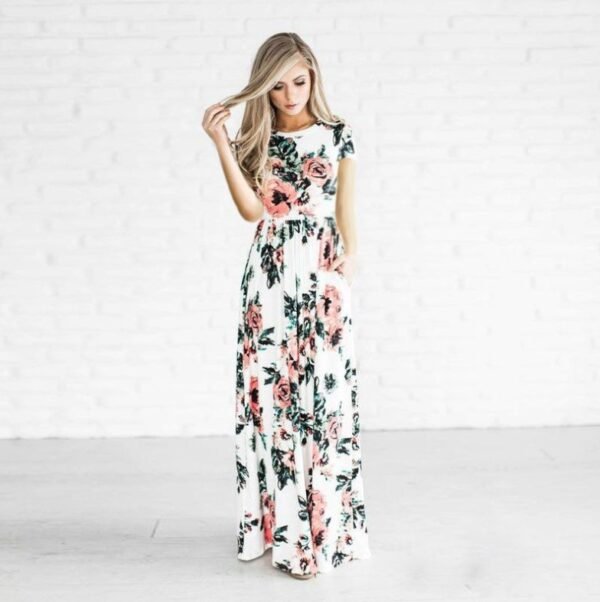 The Resort Edit — Women's Flower Printing Maxi Dress | Regal Wear