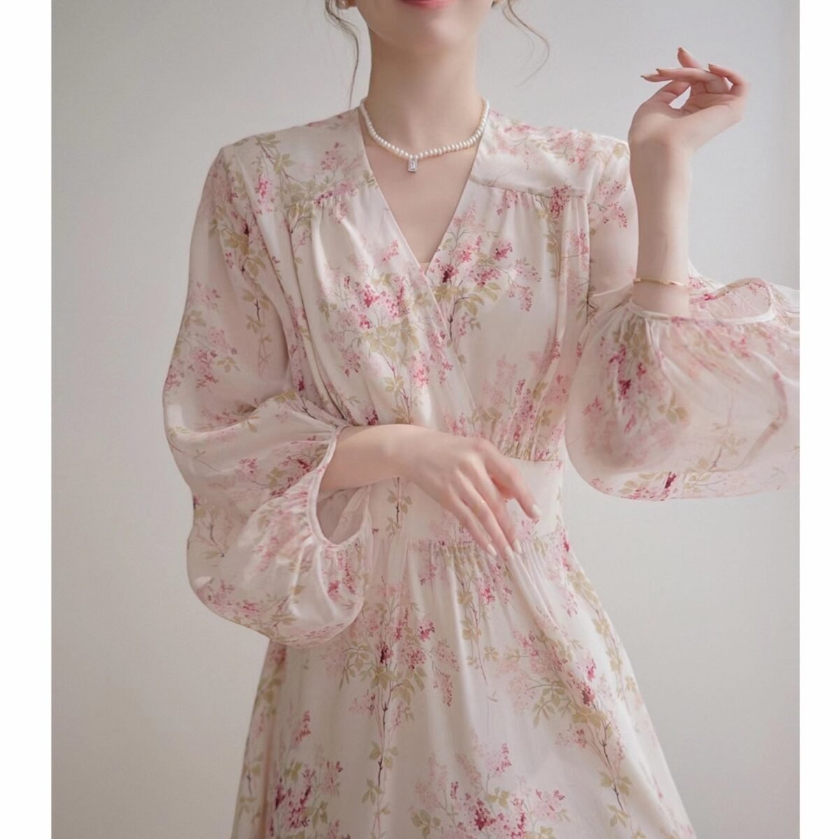 The Resort Edit — French Silk Loose Maxi Chiffon Dress | Bohemian Luxury