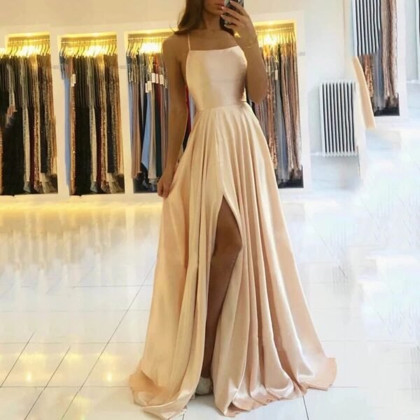The Resort Edit — Glossy Satin Evening Gown Plus Size | Regal Wear Luxury