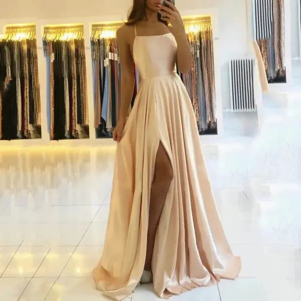 The Winter Edit — Glossy Satin Evening Gown Plus Size