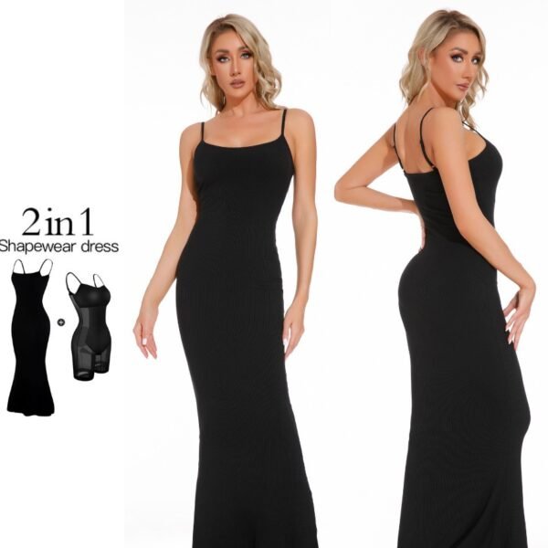The Resort Edit — Body Shaper Jumpsuit Dress Tummy Tuck & Lift Corset with Tight Long Skirt