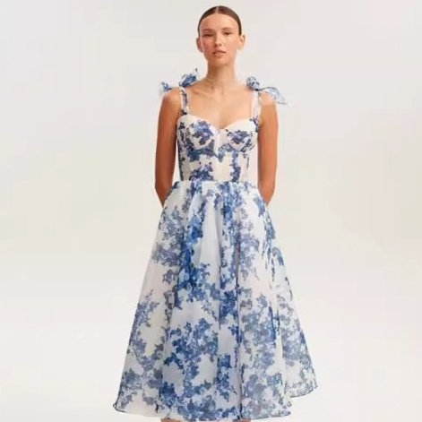 French Super Fairy Vacation Style Spaghetti Straps Sleeveless Dress | Regal Wear