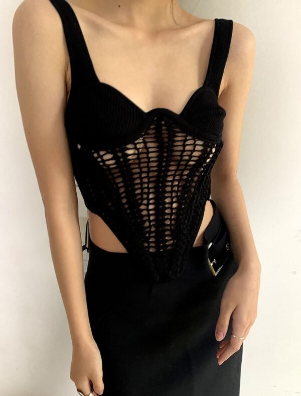 The Resort Edit — Corset Knit Vest Top | Regal Wear Alternative Luxury