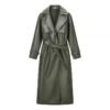 Women's Belted Faux Leather Trench Coat - view 3