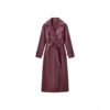 Women's Belted Faux Leather Trench Coat - view 2