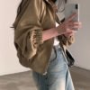 Women's Cropped Zip-Up Suede-Look Jacket - view 4